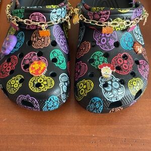 CROCS Dia de los Muertos Black Multi Clogs